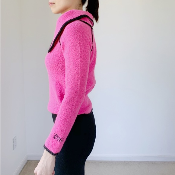 DIESEL HOT PINK Statement pullover sweater - Picture 6 of 8
